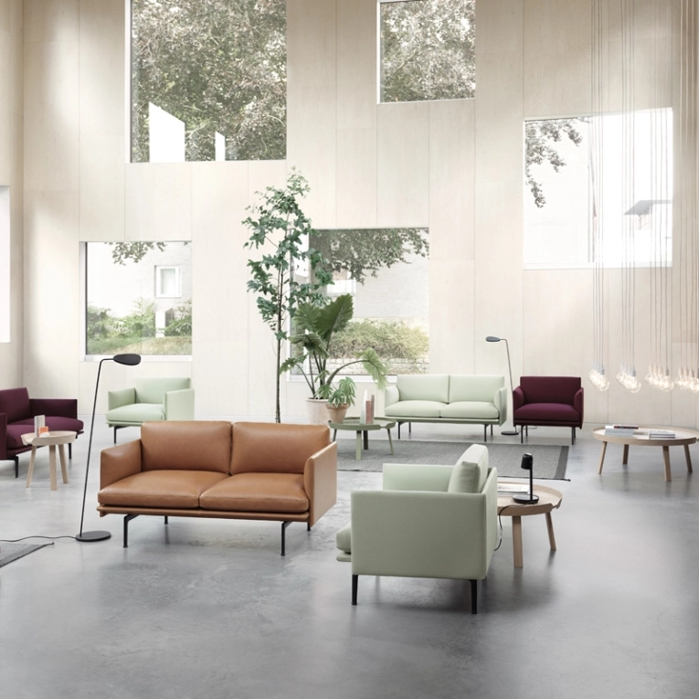 Fauteuil OUTLINE STUDIO Tissu Fiord 151 MUUTO