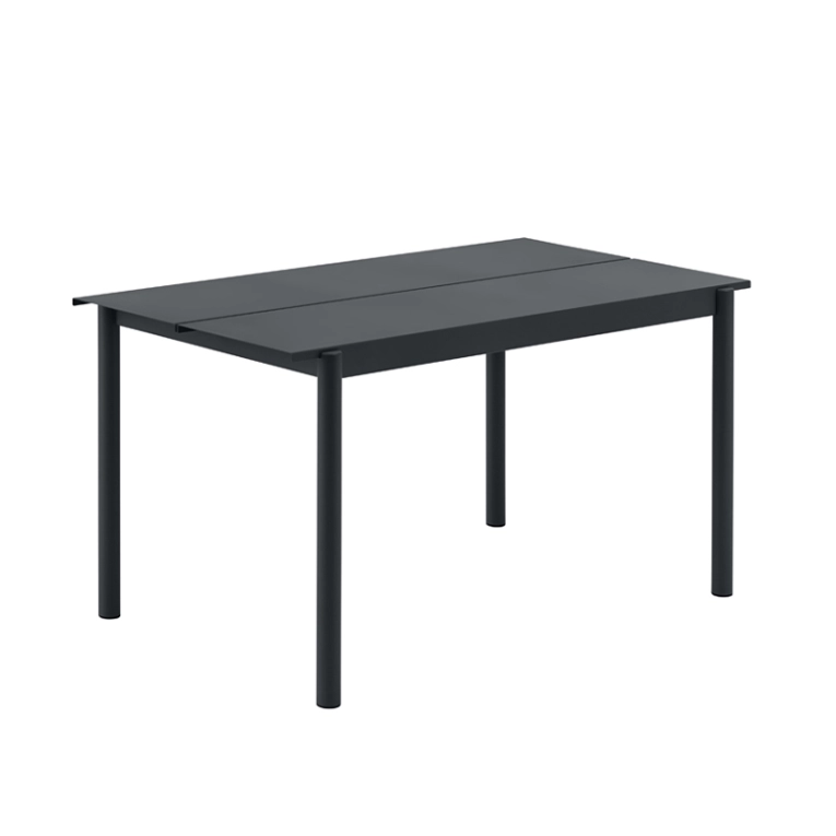 Table extérieur LINEAR STEEL Noir MUUTO