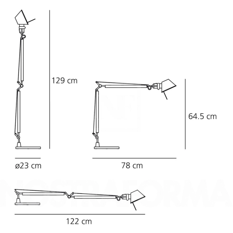 Lampe de bureau TOLOMEO Aluminium ARTEMIDE