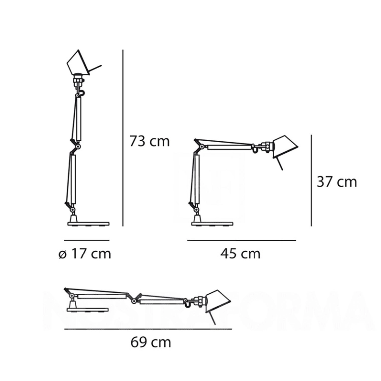 Lampe de bureau TOLOMEO MICRO Orange ARTEMIDE