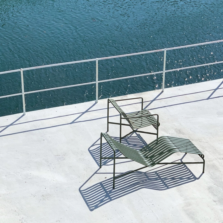 Bain de soleil, chaise longue et hamac PALISSADE Galvanisé HAY