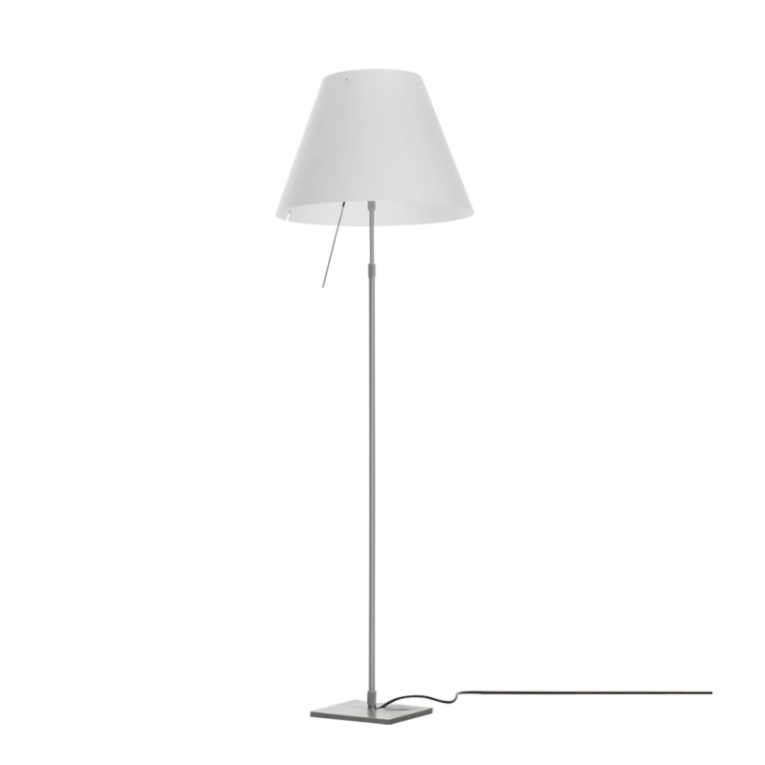Lampadaire COSTANZA Blanc/ aluminium LUCEPLAN