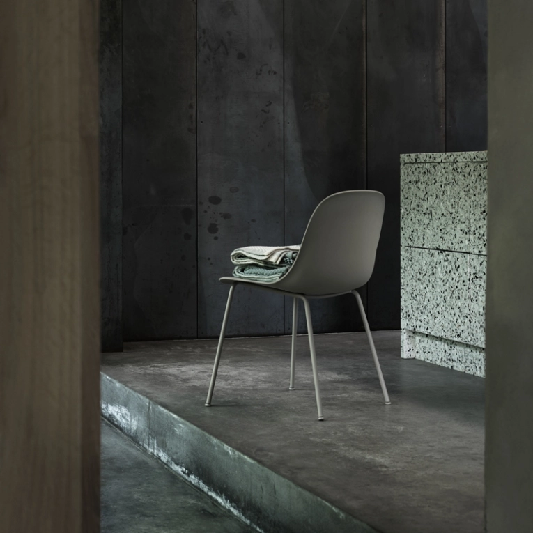 Chaise FIBER CHAIR 4 pieds acier Blanc MUUTO