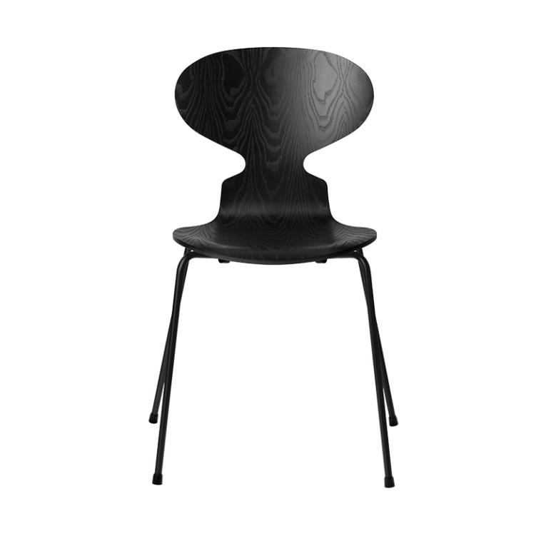 Chaise FOURMI 4 PIEDS Frêne teinté Noir FRITZ HANSEN