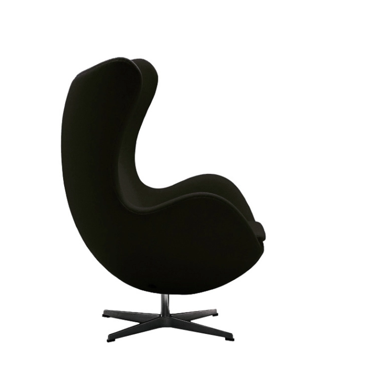 Fauteuil OEUF (EGG) Tissu Tonus Noir FRITZ HANSEN