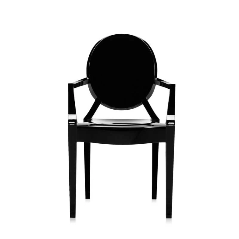 Chaise LOUIS GHOST Noir brillant KARTELL