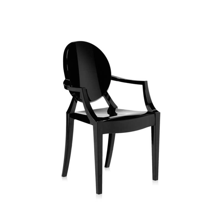 Siège enfant Fauteuil enfant LOU LOU GHOST Noir brillant KARTELL
