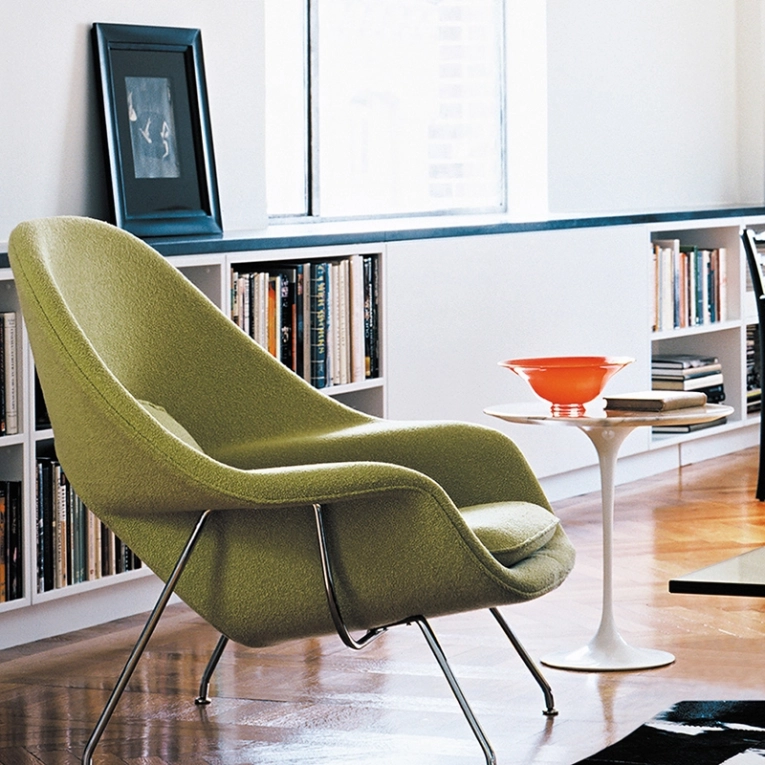 Table d'appoint guéridon SAARINEN Marbre Verde Alpi brillant KNOLL