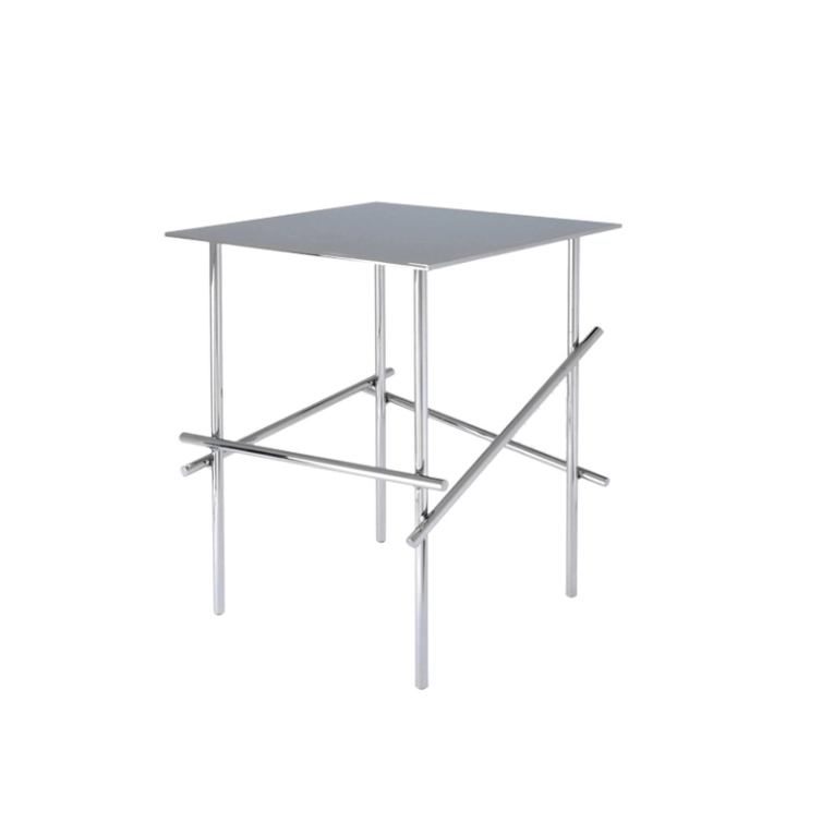 Table d'appoint guéridon SHANGHAI TIP PM Chrome MOROSO