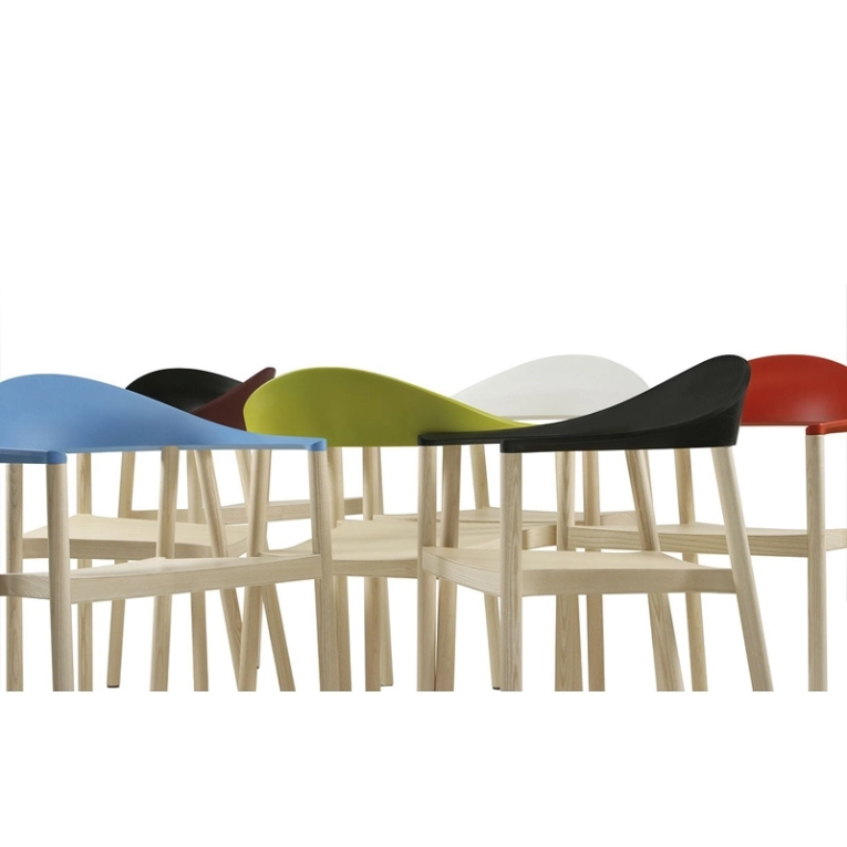 Chaise MONZA Dossier noir PLANK