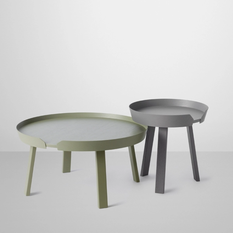 Table d'appoint guéridon AROUND S Vert cendré MUUTO