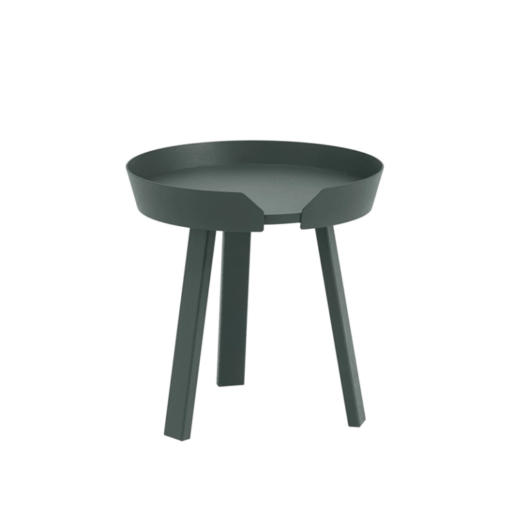 Table d'appoint guéridon AROUND S Vert foncé MUUTO