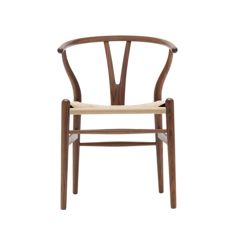 Chaise WISHBONE ARMCHAIR CH24 Noyer huilé/ corde naturelle CARL HANSEN