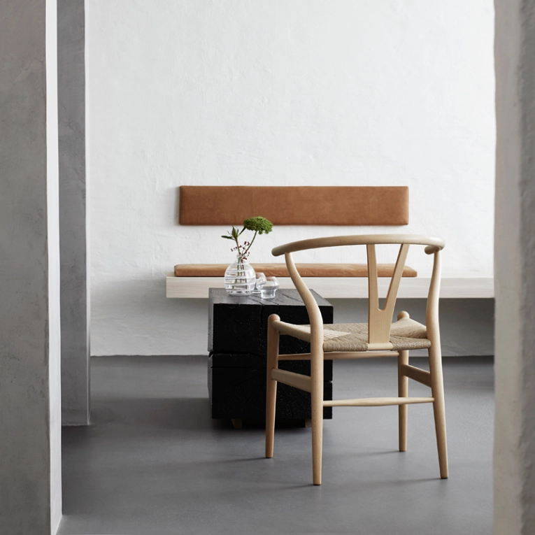 Chaise WISHBONE ARMCHAIR CH24 Hêtre savonné/ corde naturelle CARL HANSEN