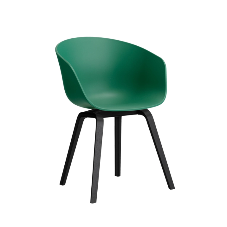 Chaise ABOUT A CHAIR AAC 22 Teal green HAY