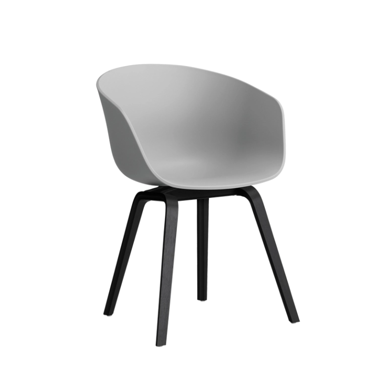 Chaise ABOUT A CHAIR AAC 22 Concrete grey HAY