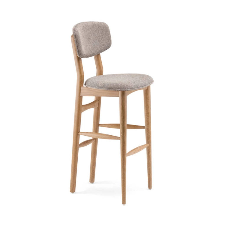 Tabouret haut BUTTERFLY Chêne danois huilé / Clay 009 DE LA ESPADA