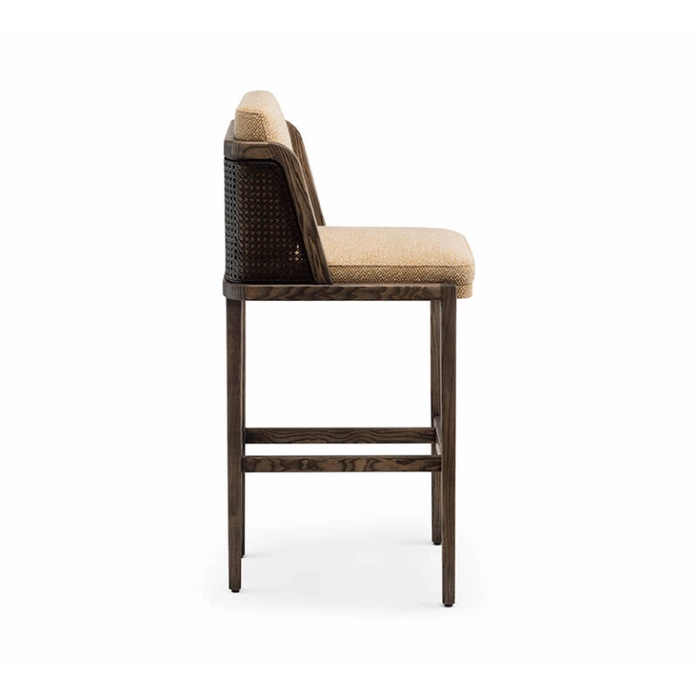 Tabouret haut THRONE Frêne huilé noir / Safire 015 DE LA ESPADA