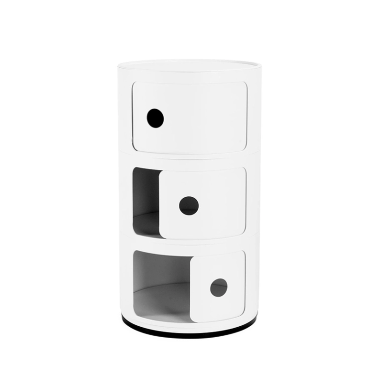 Meuble de rangement COMPONIBILI RECYCLED 3 tiroirs Blanc KARTELL