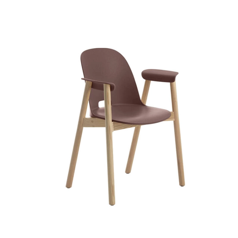 Chaise ALFI ARMCHAIR Marron EMECO