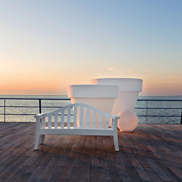 Banc extérieur GIULIETTA Blanc SERRALUNGA