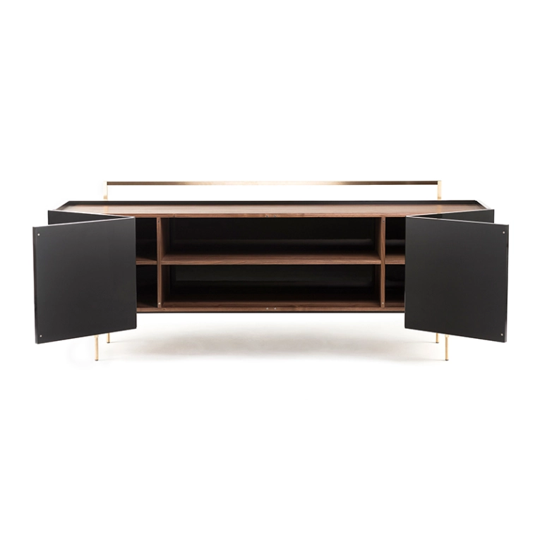 Meuble de rangement TRUNK LOW Noir/ noyer DE LA ESPADA