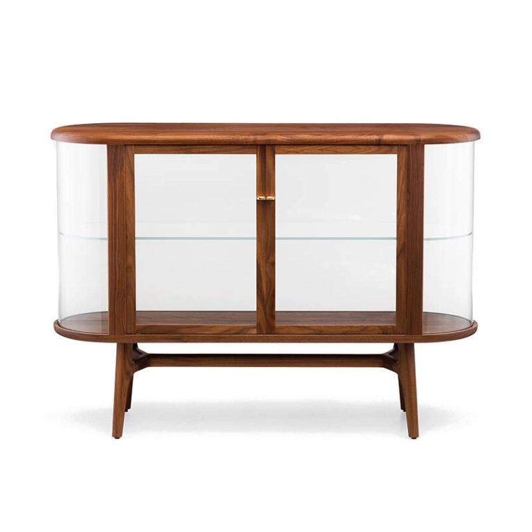 Meuble de rangement SOLO VITRINE Noyer danois huilé DE LA ESPADA