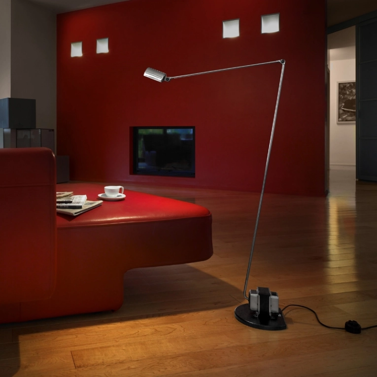 Lampadaire DAPHINE TERRA CLASSIC Nickel brossé LUMINA