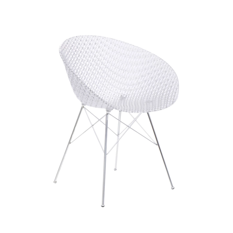 Chaise SMATRIK Cristal/ chrome KARTELL