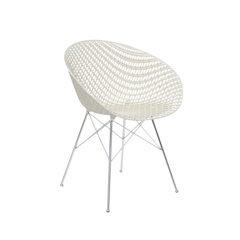 Chaise SMATRIK Blanc/ chrome KARTELL