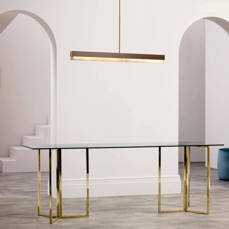 Suspension ARTES 900 Laiton satiné CTO LIGHTING