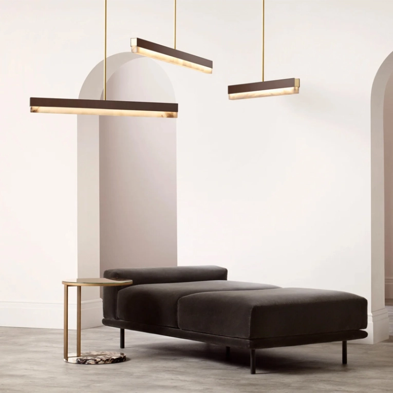 Suspension ARTES 1200 Laiton satiné CTO LIGHTING
