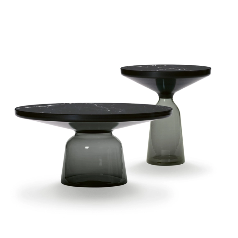 Table basse BELL COFFEE Marbre Bleu Montana/ noir CLASSICON