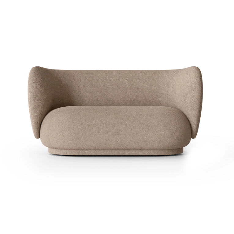 Canapé RICO 2 places Bouclé Sable FERM LIVING