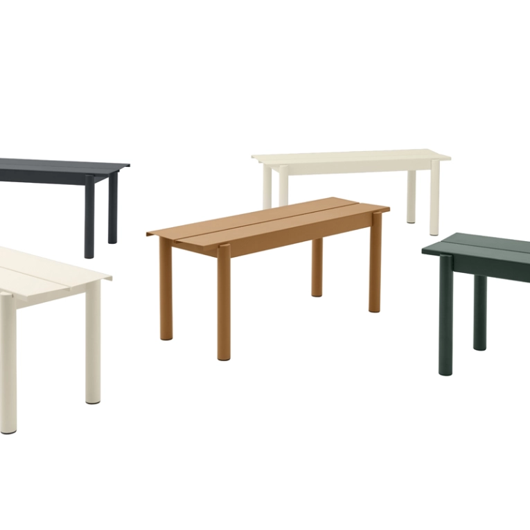 Banc LINEAR STEEL Vert foncé MUUTO