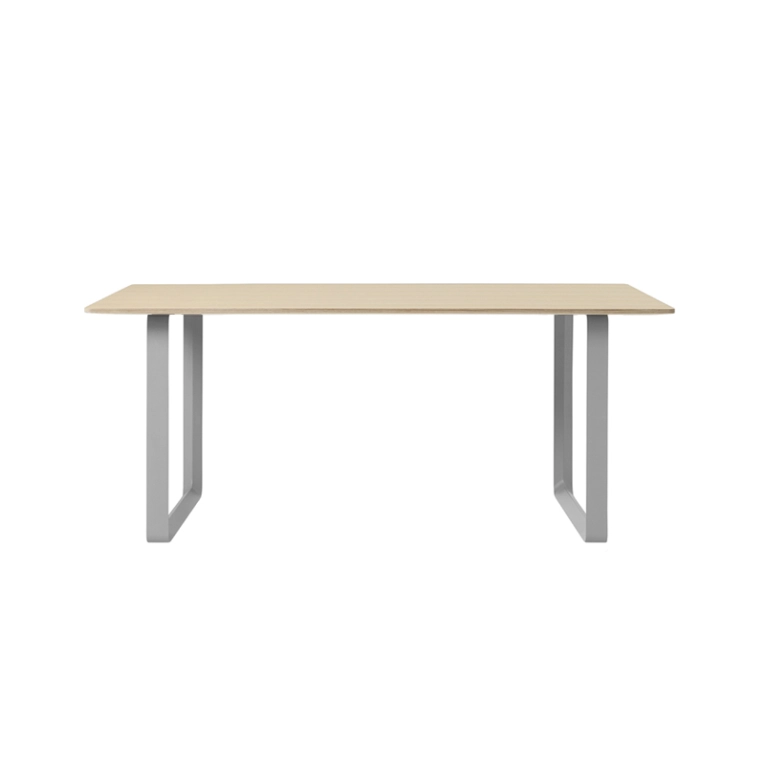 Table 70/70 Chêne contreplaqué Chêne/ gris MUUTO