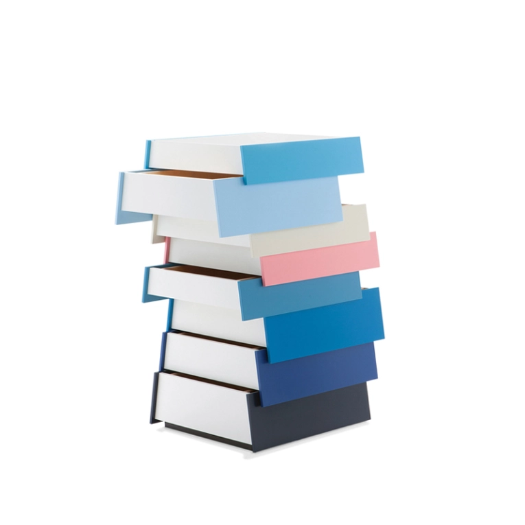 Meuble de rangement STACK 8 tiroirs Bleu ESTABLISHED & SONS
