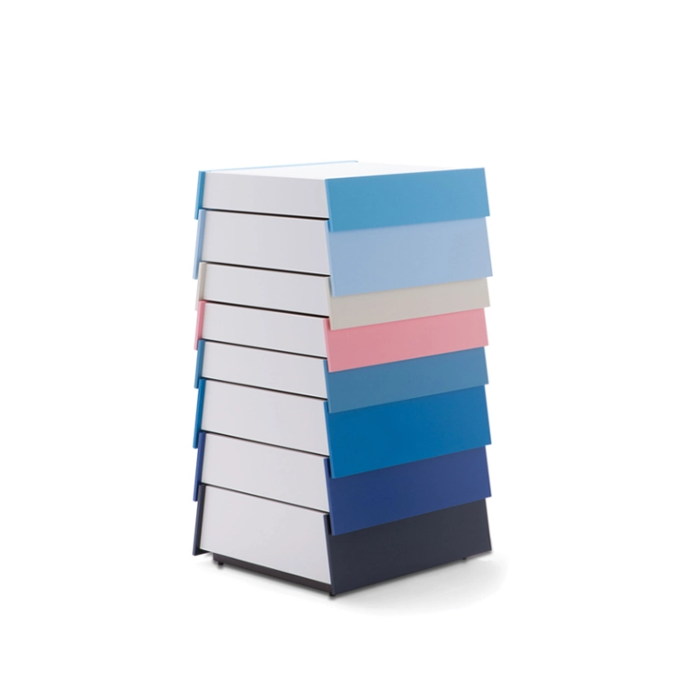 Meuble de rangement STACK 8 tiroirs Bleu ESTABLISHED & SONS