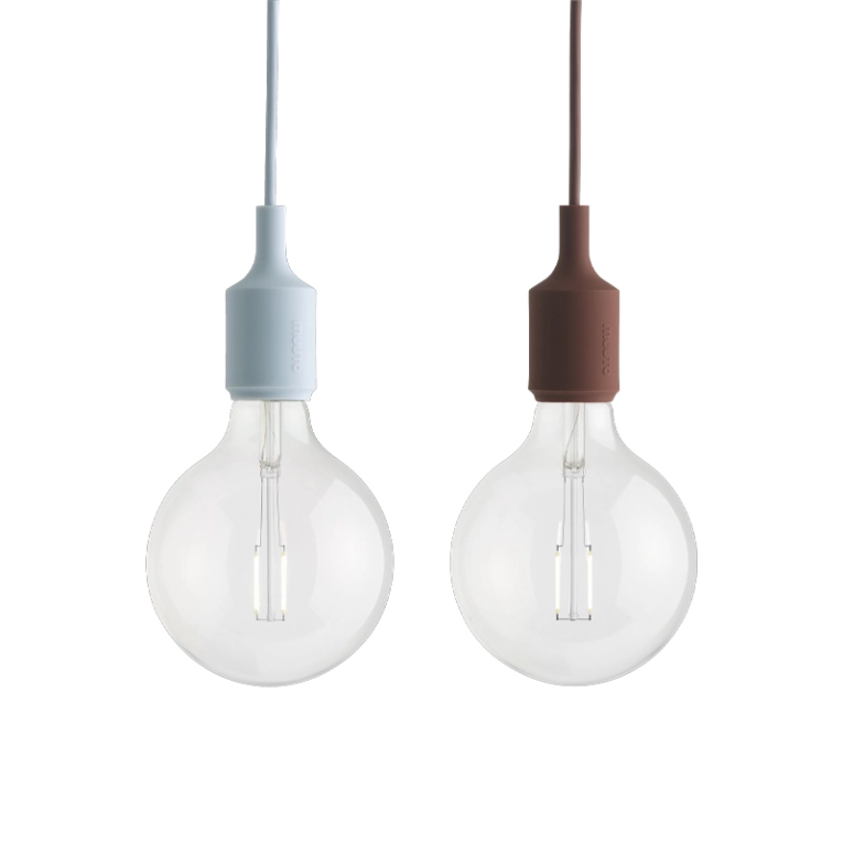 Suspension E27 SOCKET Rouge foncé MUUTO