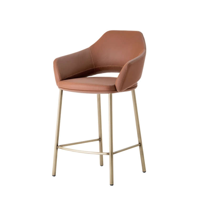 Tabouret haut VIC METAL 649 Marron PTE PEDRALI
