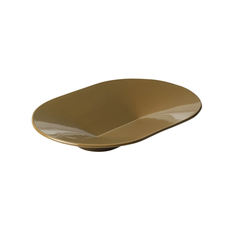 Centre de table & corbeille Coupe MERE 52x36 cm Vert brun MUUTO
