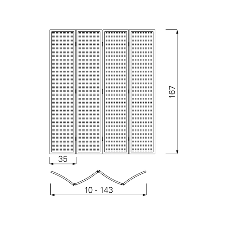 Objet décoratif Paravent FOLDING SCREEN 1930 Blanc CLASSICON