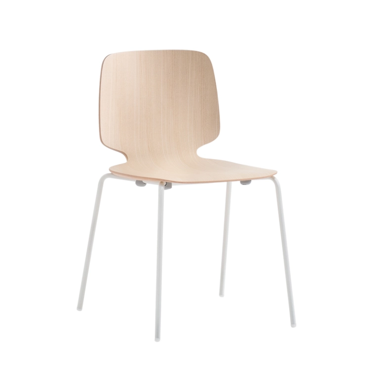 Chaise BABILA 2710 Frêne blanchi/ blanc PEDRALI