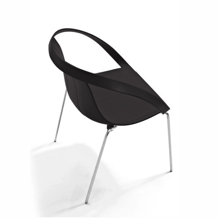 Chaise IMPOSSIBLE WOOD Noir MOROSO
