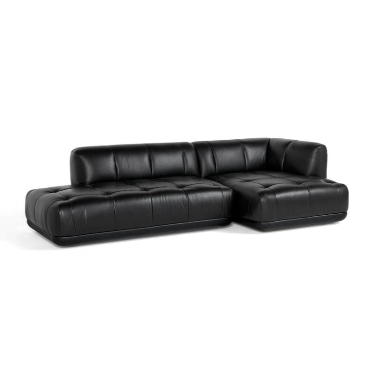 Canapé QUILTON Combinaison 21 L 281 Cuir Sense noir HAY