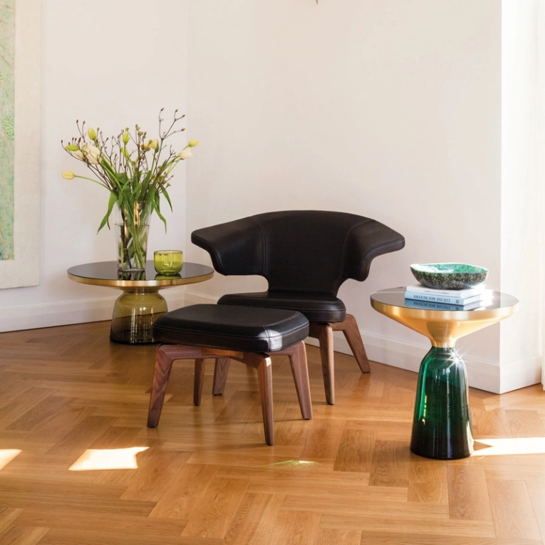 Table d'appoint guéridon BELL SIDE TABLE Gris quartz CLASSICON