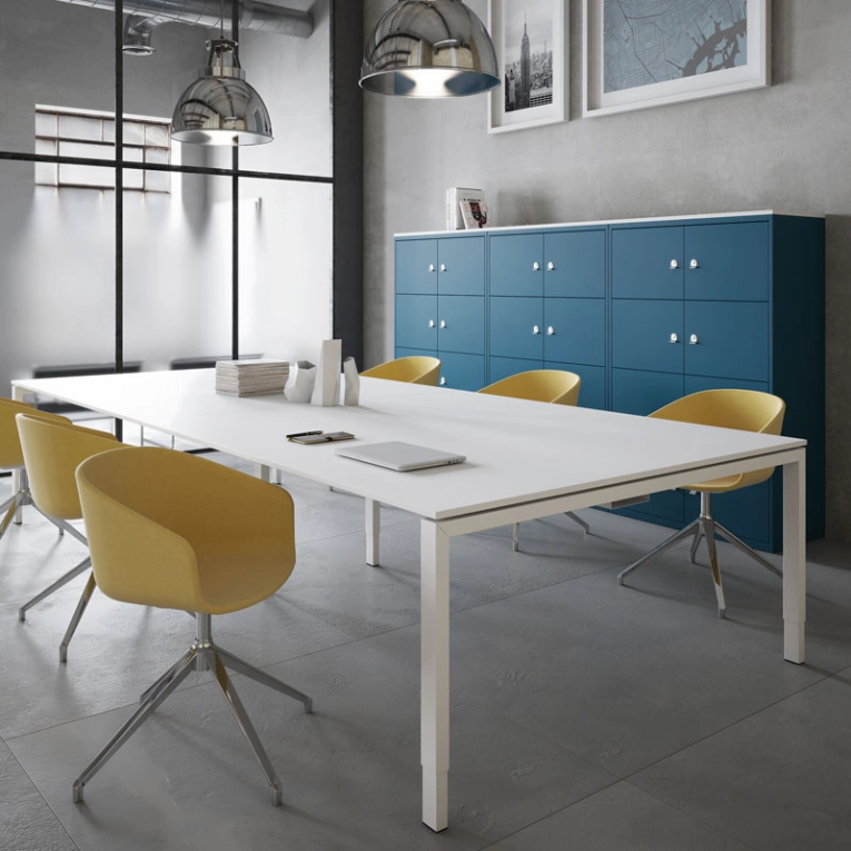 Meuble de rangement LATERALFILE LODGES 4 portes Blanc Chalk BISLEY
