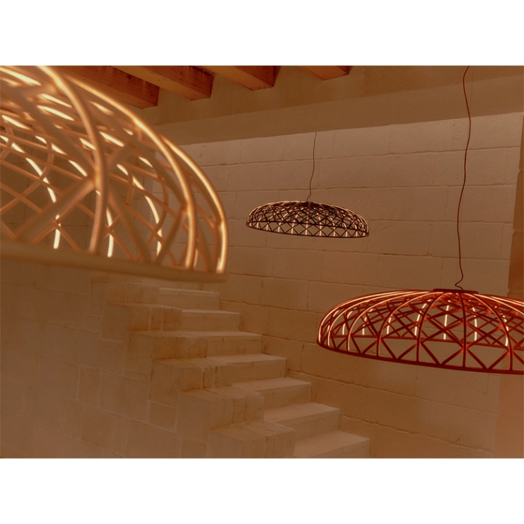 Suspension SKYNEST Rouge brique FLOS