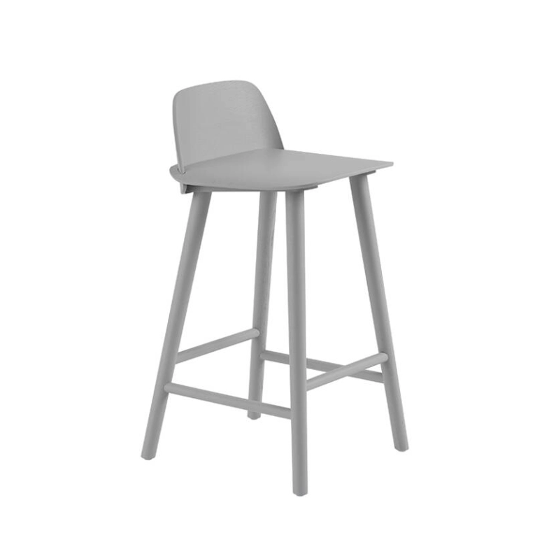 Tabouret haut NERD BARSTOOL Gris MUUTO