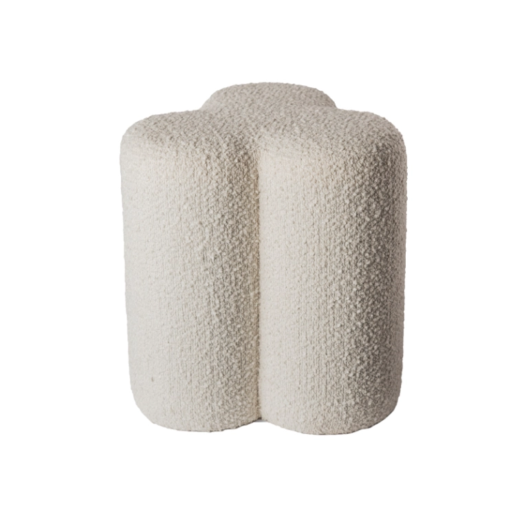Pouf CLOVER BOUCLE Lammy écru POLS POTTEN